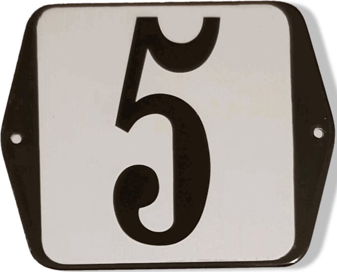 Huisnummer standaard nummer 5