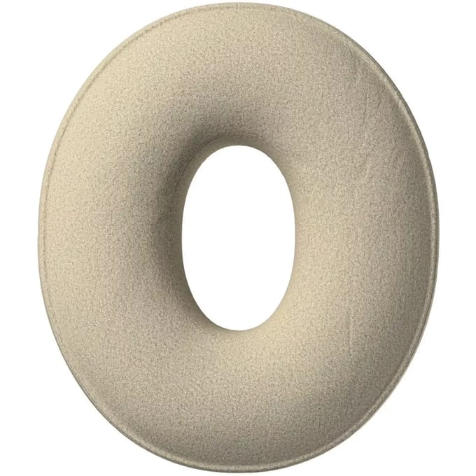 Kussen letter o Yellow Tipi Boucle