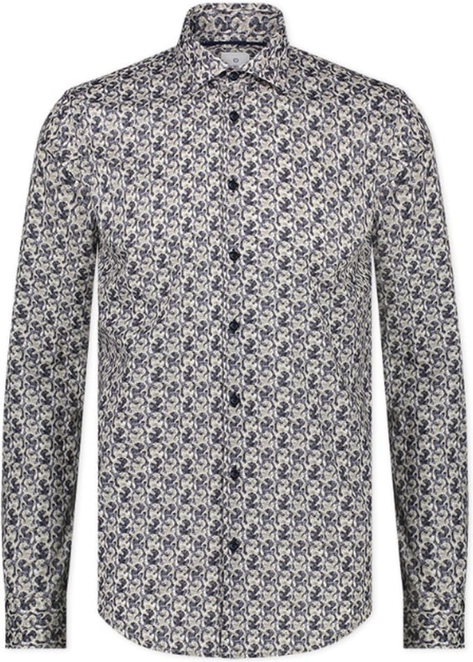 Blue Industry Overhemd Print Blauw - Maat 38 - Heren - Overhemden Casual