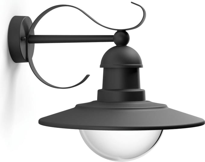 PHILIPS Topiary wandlamp voor buiten - Zwart - 1x60W - 230V