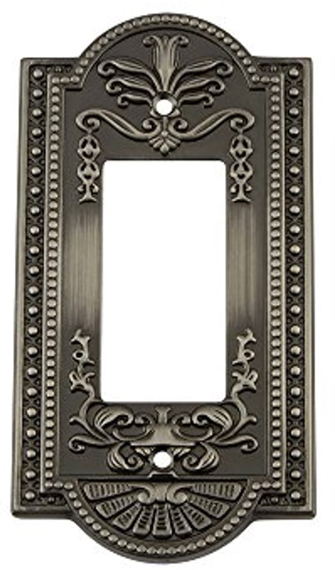Vintage Wandschakelaar Platte in Antiek Pewter
