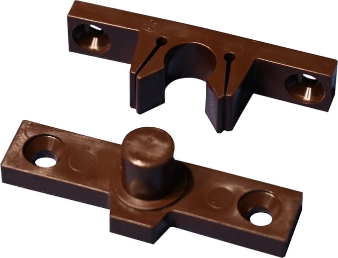 Dorolet - Muggengaas deursluiting - Handgreep - klink voor meubilair muggengaas deuren - Bruin - ( pak - 10 st )