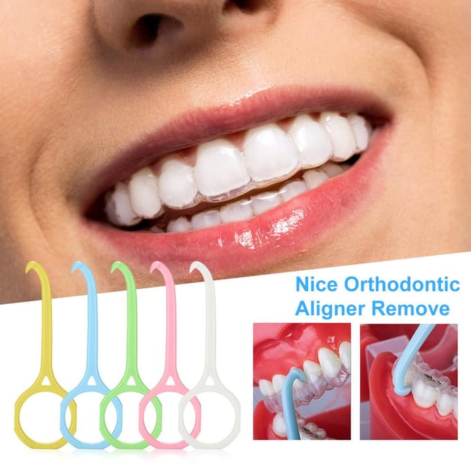 Mooie orthodontische aligner Verwijder onzichtbare verwijderbare beugels Clear Aligner Removal Tool Plastic White
