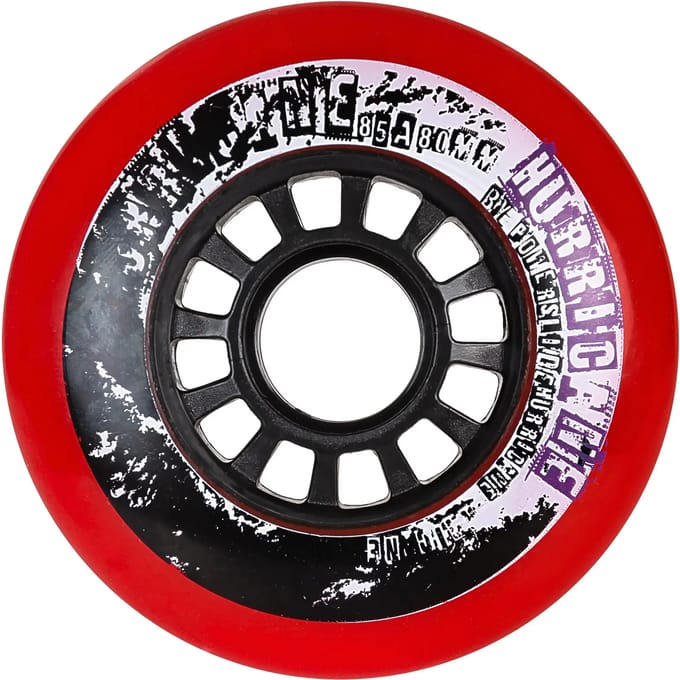 Powerslide Hurricane 85 Wiel 4 Eenheden Rood 76 mm