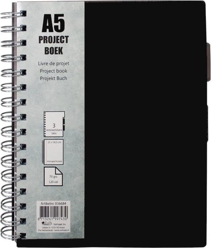 Cadebo Projectboek A5 - Zwart