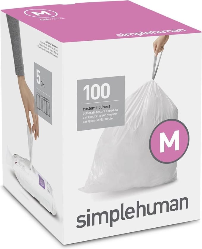 Simplehuman afvalzakken code M - 45 liter - 100 stuks