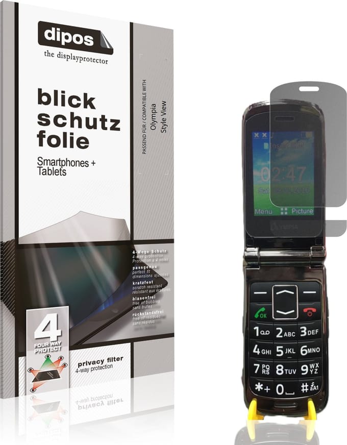 dipos – Matte Privacy Screenprotector geschikt voor Olympia Style View | Anti-Spy Beschermfolie