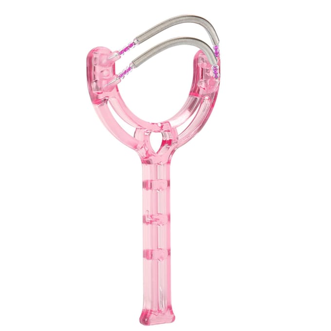 Draagbare gezichts- en lippenhaar-epilator met plastic veer en schoonheidstool (Roze) pink