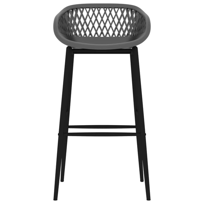 vidaXL - Barstoelen - 2 - st - grijs