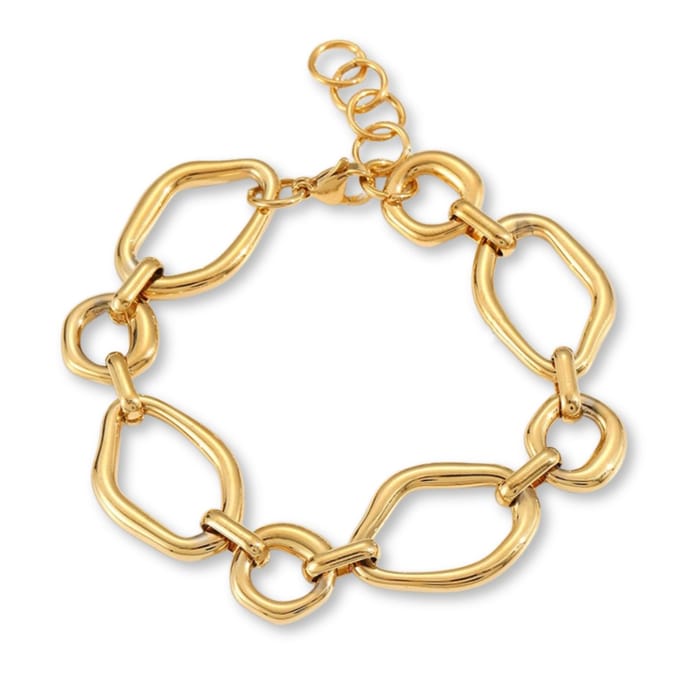 Marama - Armband Bailey Goud - dames - schakelarmband - Titanium