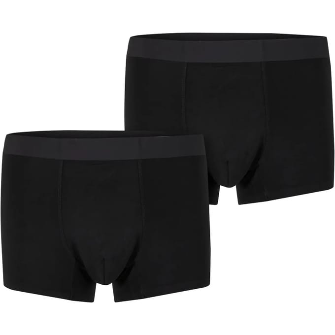Urban Classics - Bonded Retro 2Pack Boxershorts set - M - Zwart/Zwart
