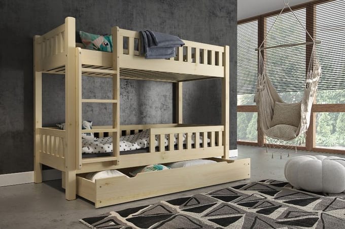 Rockwood® Stapelbed Tom Naturel met 3 lattenbodems