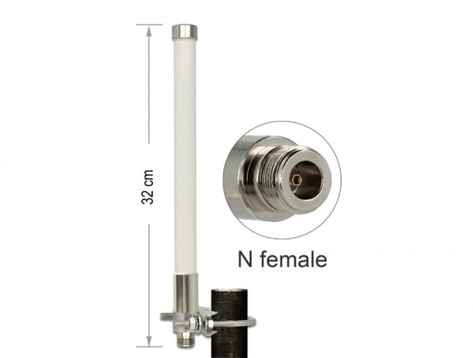 Lora 868 MHz antenne N Jack 3 DBI 32 cm omnidirectionele vaste poolbevestiging Wit buiten