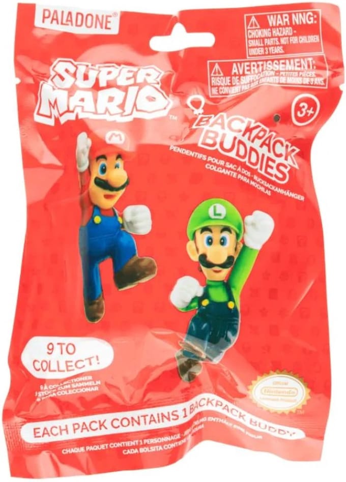 Paladone - SUPER MARIO BACKPACK BUDDIES CDU OF 24PCS