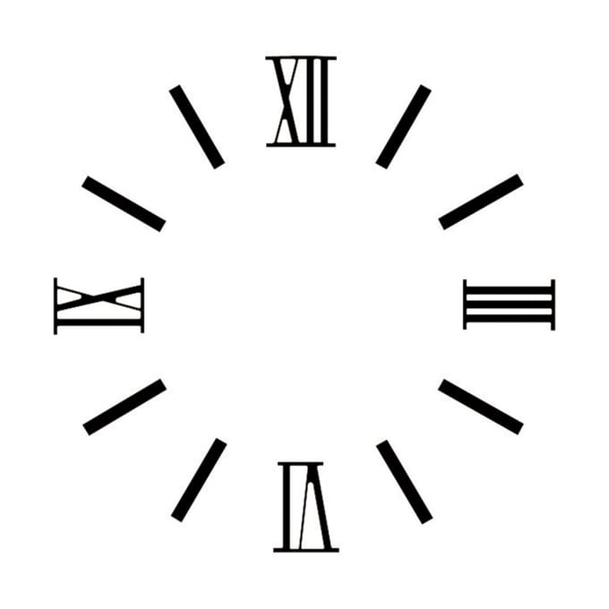 Cijferset Romeinse cijfers/staven messing zwart L=40