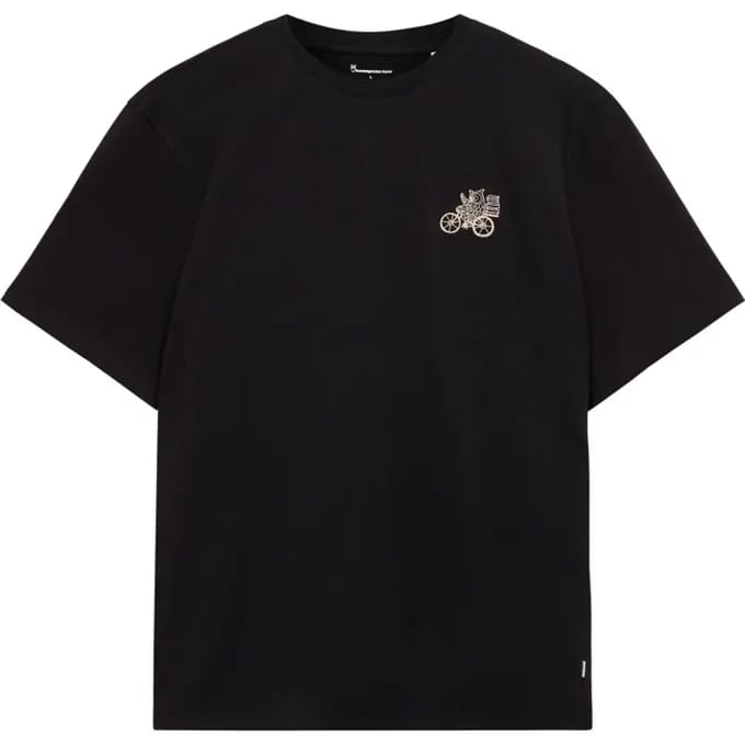 Geborduurde biologische katoen T-shirt KnowledgeCotton Apparel