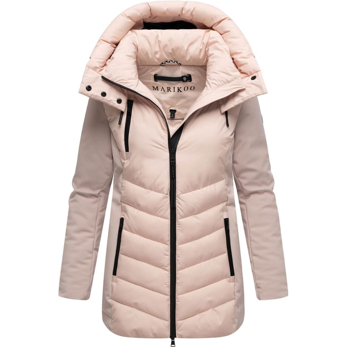 Marikoo dames winterjas Tivaa XVI met softshell & afneembare capuchon