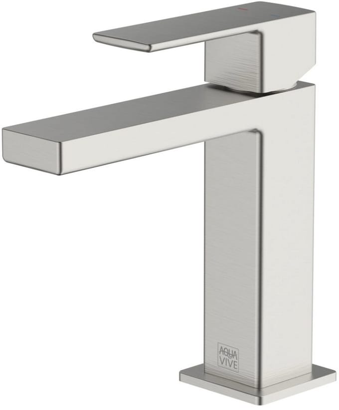 Aquavive Wastafelmengkraan Lena - Lage Uitloop - Rvs - 16,3cm