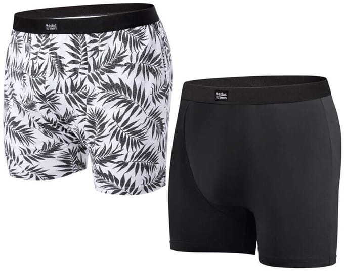 ATLAS FOR MEN - Set van 2 stretchboxershorts - Heren - Verkrijgbaar in grote maten - 4XL