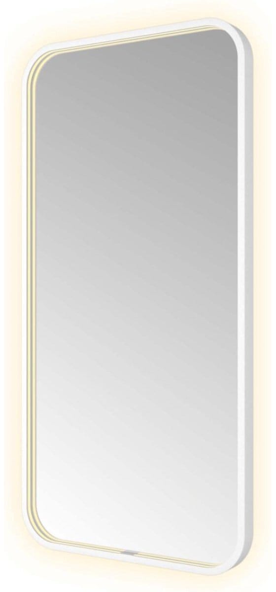 Hotbath &More Mirrors Soft Square LED Badkamerspiegel - Rechthoek - 100 x 50 cm - Mat Wit