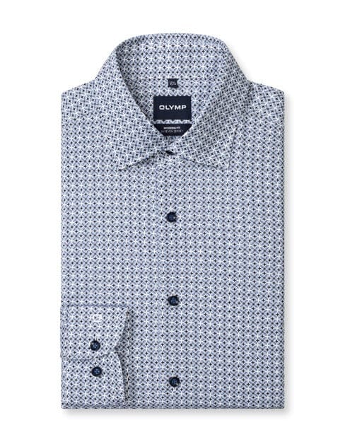 OLYMP Luxor 24/Seven Overhemd, Modern Fit, New Kent, Bleu
