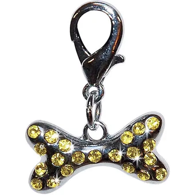 Halsband voor hond met strass bot Vivog