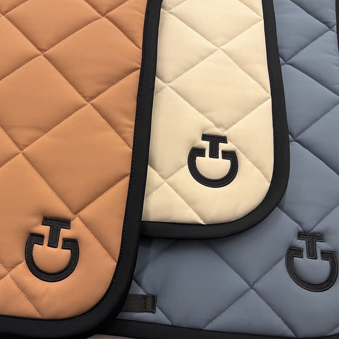 Cavalleria Toscana Diamond Quilted Jersey Dressage Zadeldek Full Navy