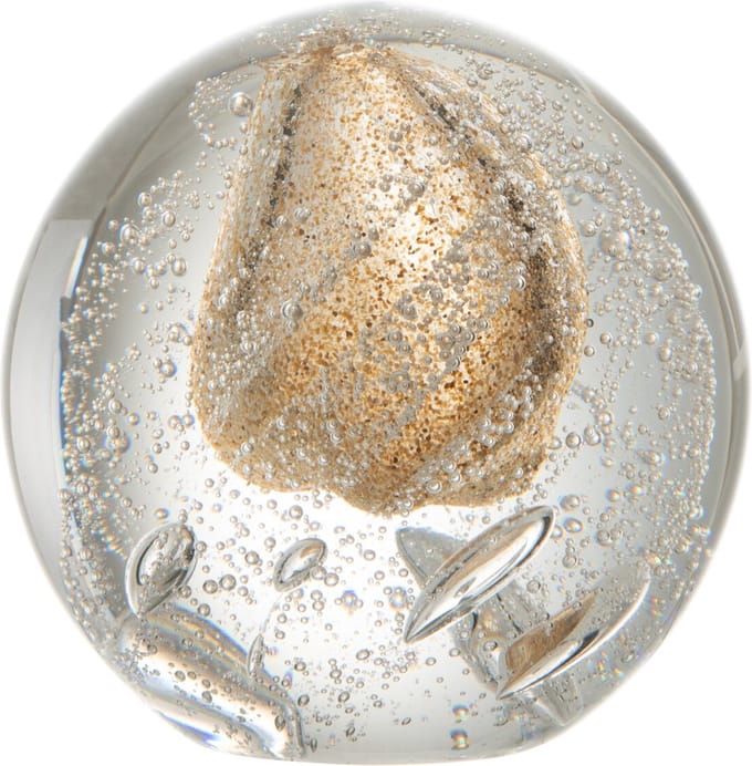 J-Line presse-papier Bubbel - glas - goud - medium