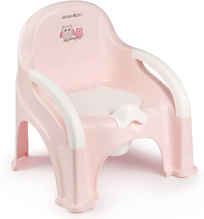 Kinderpotje met Deksel voor Peuters - Ergonomisch en Handig, Geschikt vanaf 1 Jaar, Roze