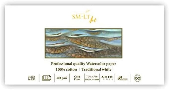 Panorama Aquarelblok Professioneel 300 gsm 10 Vellen Katoenpapier