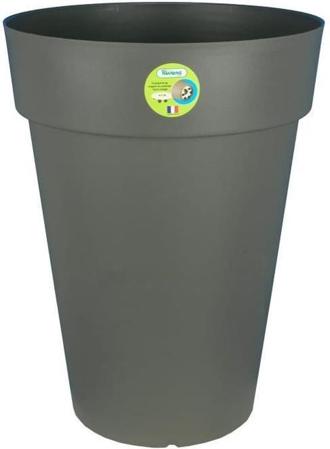 Bloempot Riviera 415376 Cirkelvormig Grijs Plastic