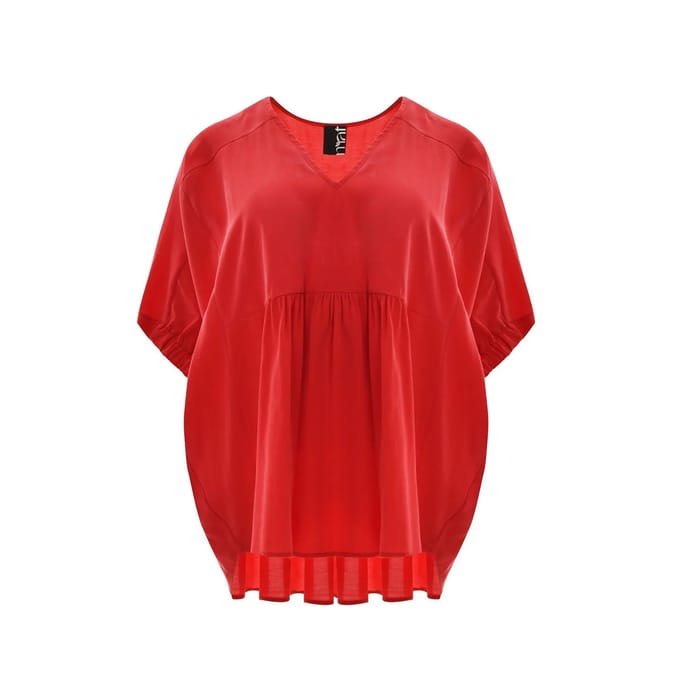 V-hals Fluid Blouse Dames Mat Fashion Modal