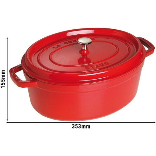 STAUB LA COCOTTE - Kookpot - Ovaal - 290mm - Gietijzer - Kersenrood