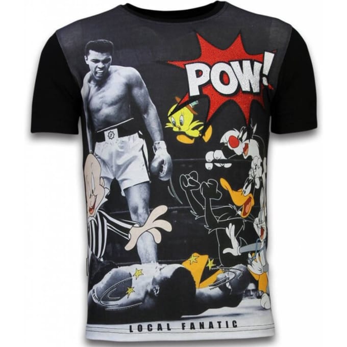 Local Fanatic Ali vs. cartoons digital rhinestone t-shirt