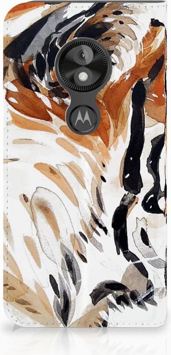 Bookcase Motorola Moto E5 Play Watercolor Tiger