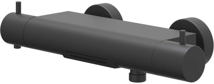 IVY Bond Badthermostaatkraan opbouw cooltouch met cascade uitloop Mat zwart PED