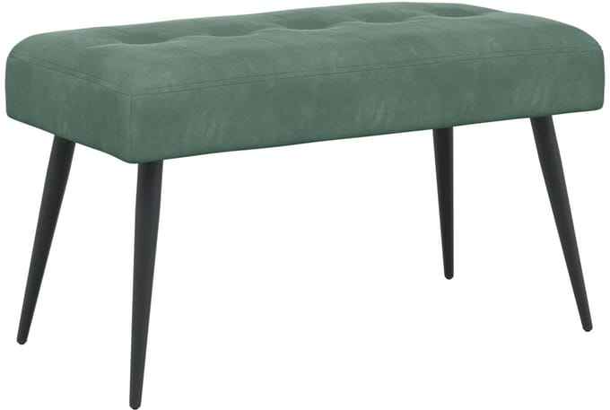 vidaXL - Bank - met - knopen - tufting - Zeegroen - 80 - x - 40 - x - 46 - cm - fluweel