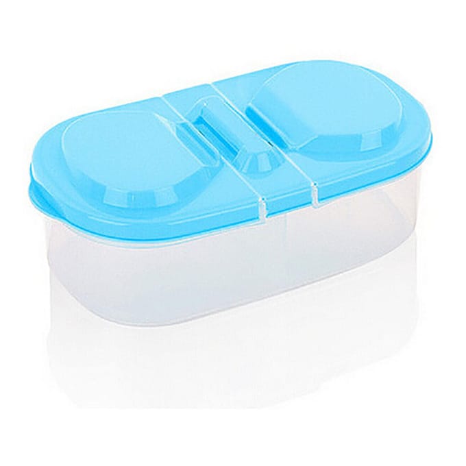 Boîte de Conservation Alimentaire Double Compartiment Hermétique en Plastique avec Couvercle pour Cuisine Réfrigérateur white