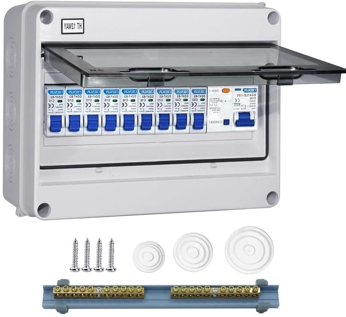 Zekeringkast Opbouw - Verdeelkast Kleine - Stroom Beveiligen - IP65 Waterdicht - 12 Modules - Wit