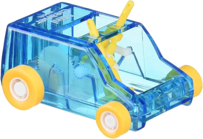 Mini Bureau Stofveger - Desktop Reiniger - Bureau Opruimen - Compact Design - 31" H - Blauw Transparant