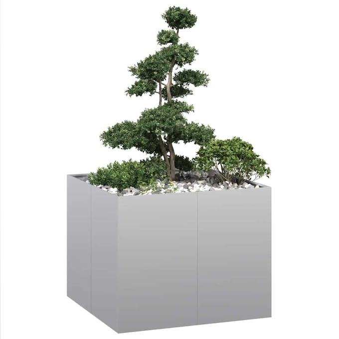 vidaXL - Plantenbak - 100x100x80 - cm - gegalvaniseerd - staal