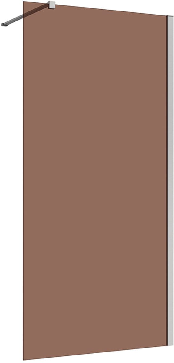 Inloopdouche 70x200 8mm Nano glas RVS serie Silvio bronsglas