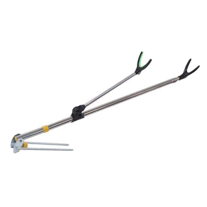 RVS Hengelsteunen Grondinzet Y-vorm Vissteun Standaard2.4M 2.4m / 7.9ft gray