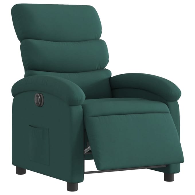vidaXL - Fauteuil - verstelbaar - elektrisch - stof - donkergroen