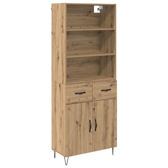 vidaXL - Highboard - 2 - st - Artisan - Eiken - 69,5 - x - 34 - x - 180 - cm