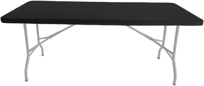 Picknicktafelhoezen - Tafelbeschermer Elastisch - Buiten Tafelen - Waterproof & Windproof - 183 x 76 cm - Zwart