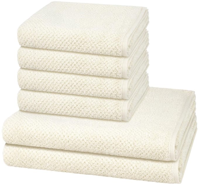 Cawö Sonstiges 4 X handdoek 2 X douchehanddoek - in set 6 pack Pure