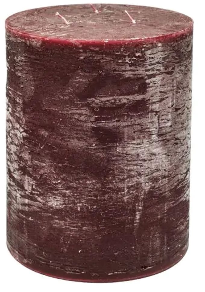 Stompkaars - stompkaars | wine red | ø15x20 cm - zwart - ø15x20x