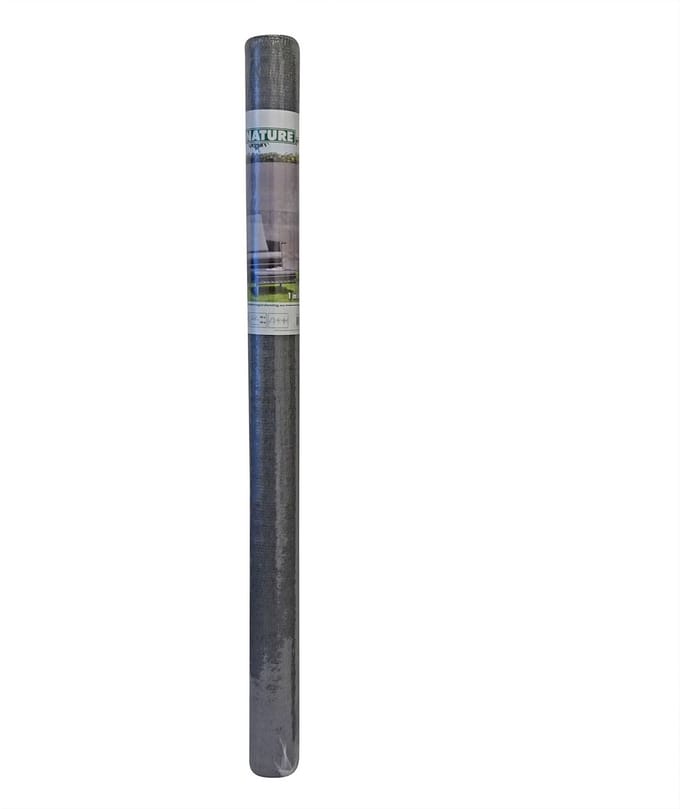 Nature - Schermgaas - 1 x 3m - grijs - met bevestiging-set