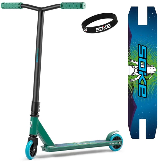 Stuntstep - groen blauw - SOKE GO!